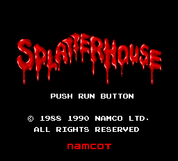 Splatterhouse Chrome Title Screen